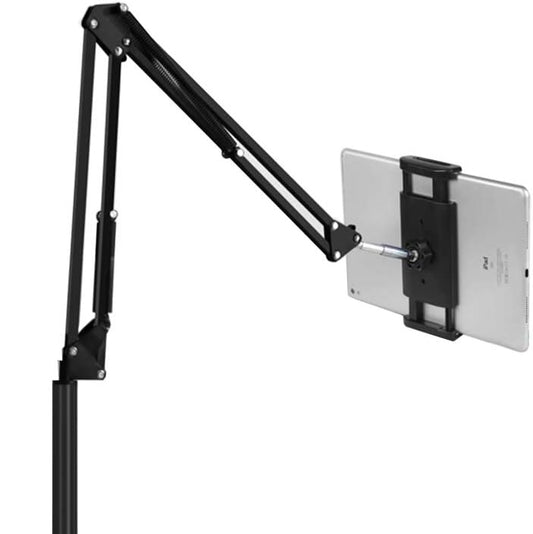 Adjustable Tablet & Phone Floor Stand with Heavy Metal Base