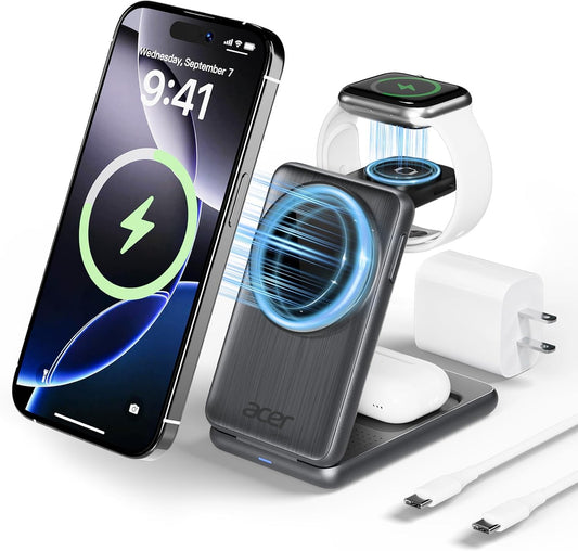 3-in-1 Magnetic Foldable Wireless Charging Station