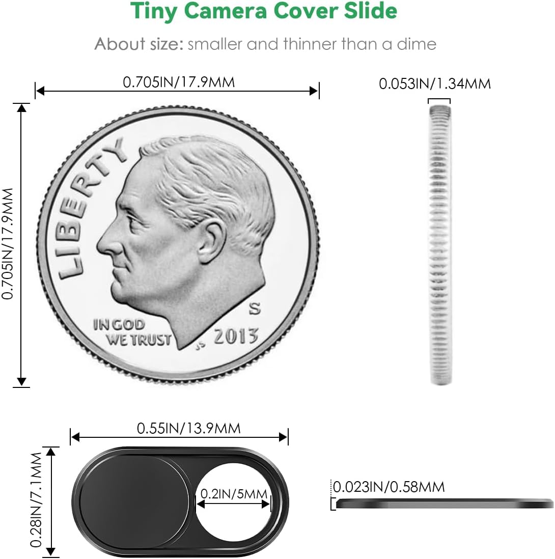 CloudValley Ultra-Thin Metal Webcam Cover [2-Pack]