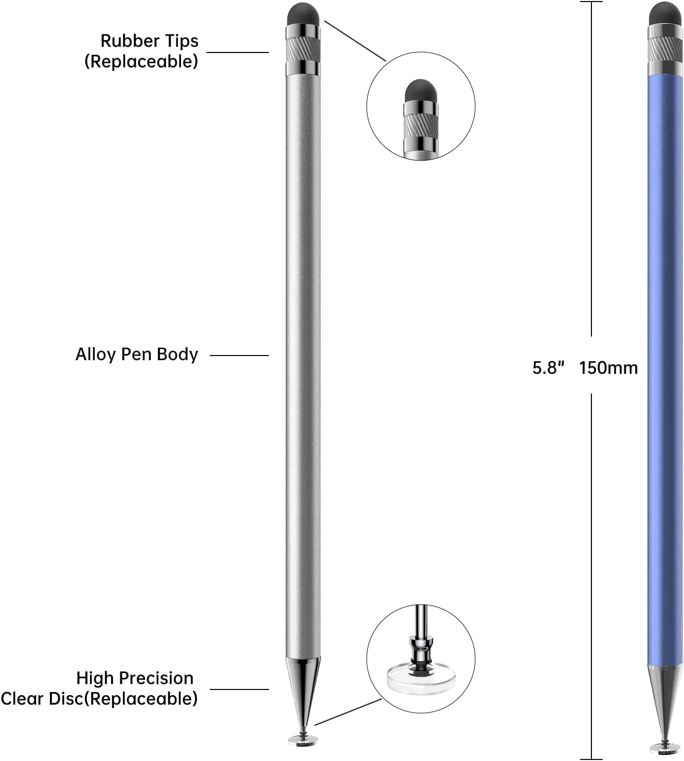 Bopomofo Universal 2-in-1 Stylus Pen [5-Pack]