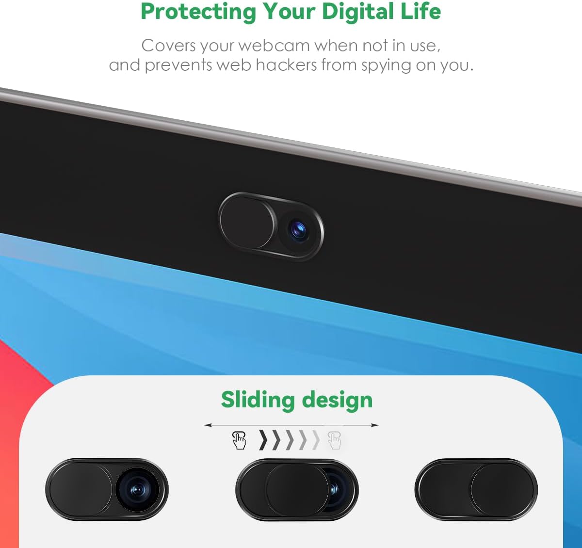 CloudValley Ultra-Thin Metal Webcam Cover [2-Pack]