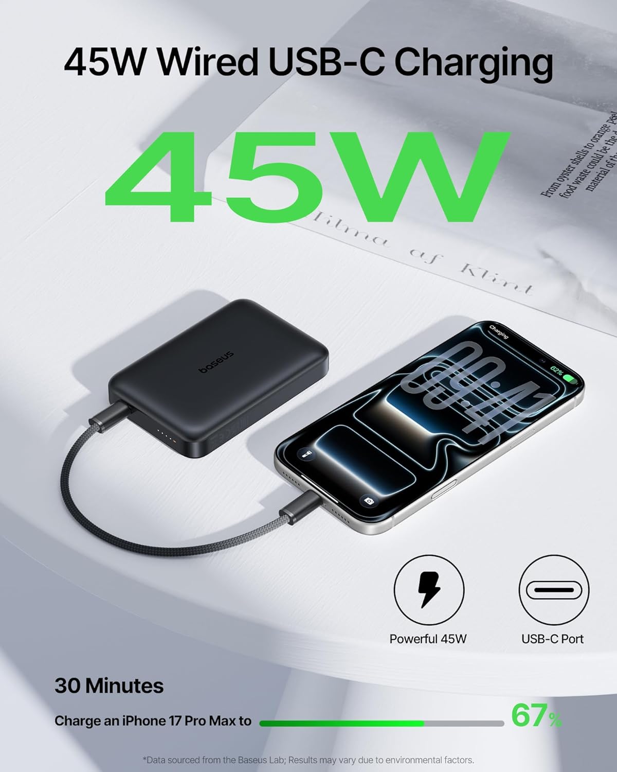 Qi2.2 Magnetic Wireless Power Bank (10,000mAh / 45W)