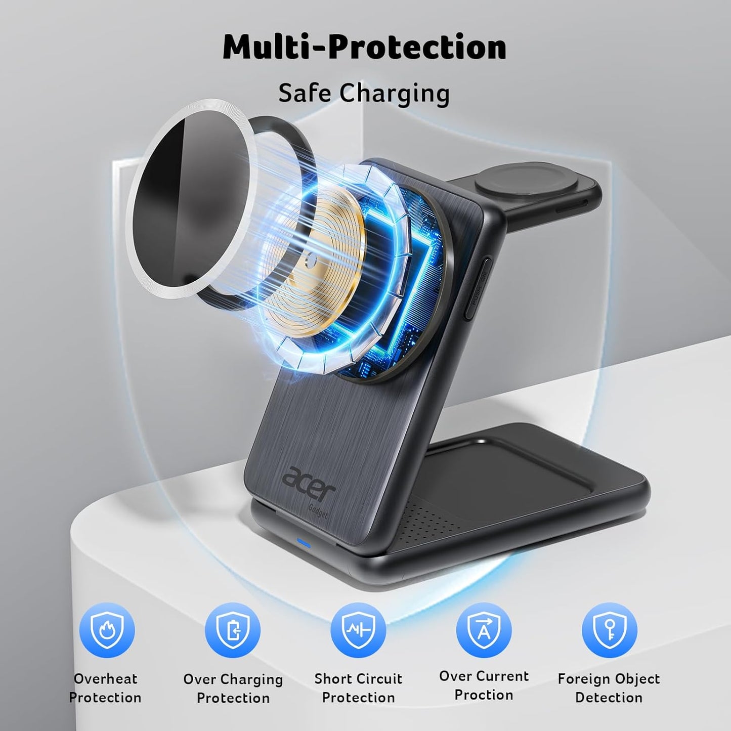 3-in-1 Magnetic Foldable Wireless Charging Station
