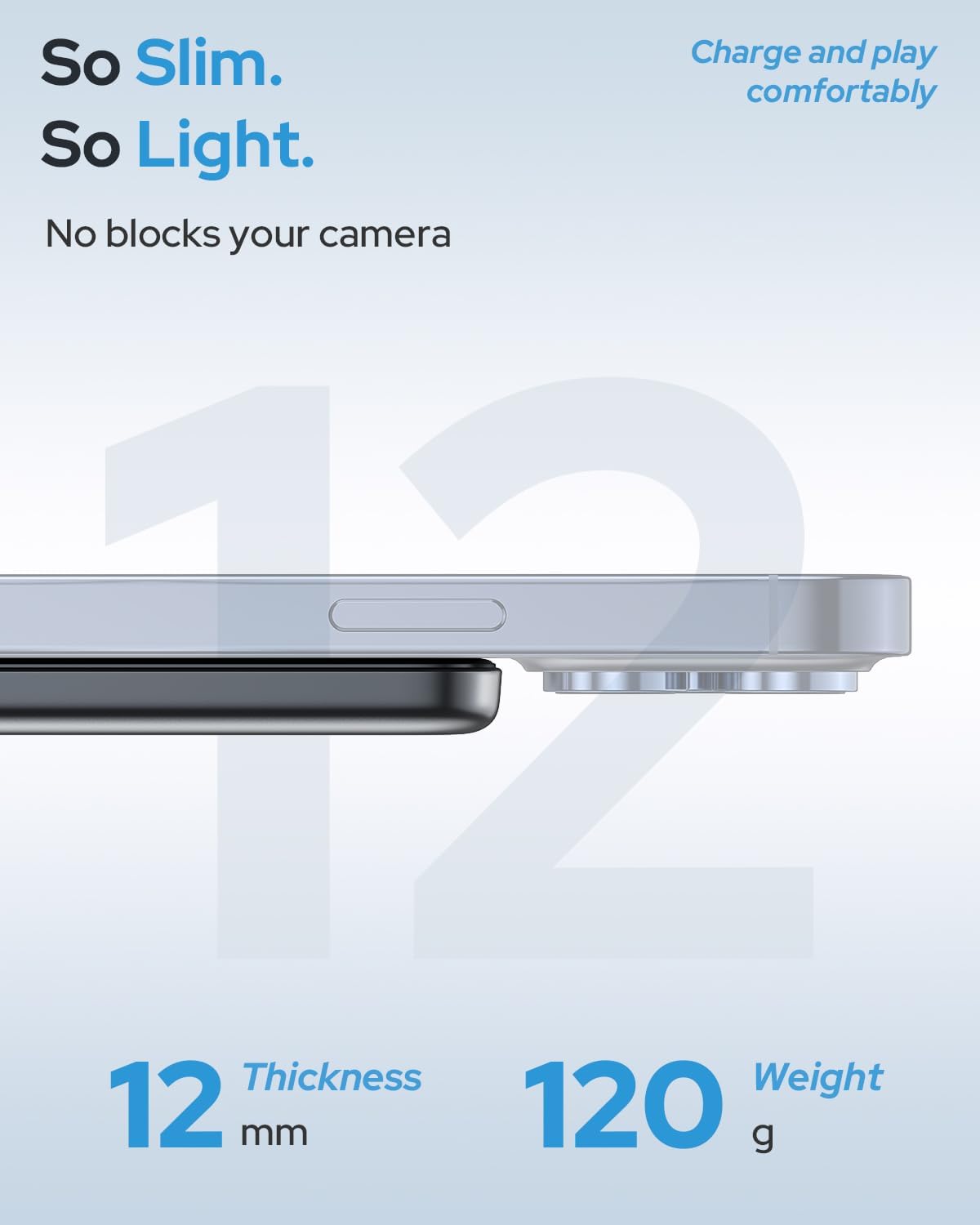 Slim 5,000mAh Magnetic Wireless Power Bank (Graphite Gray)