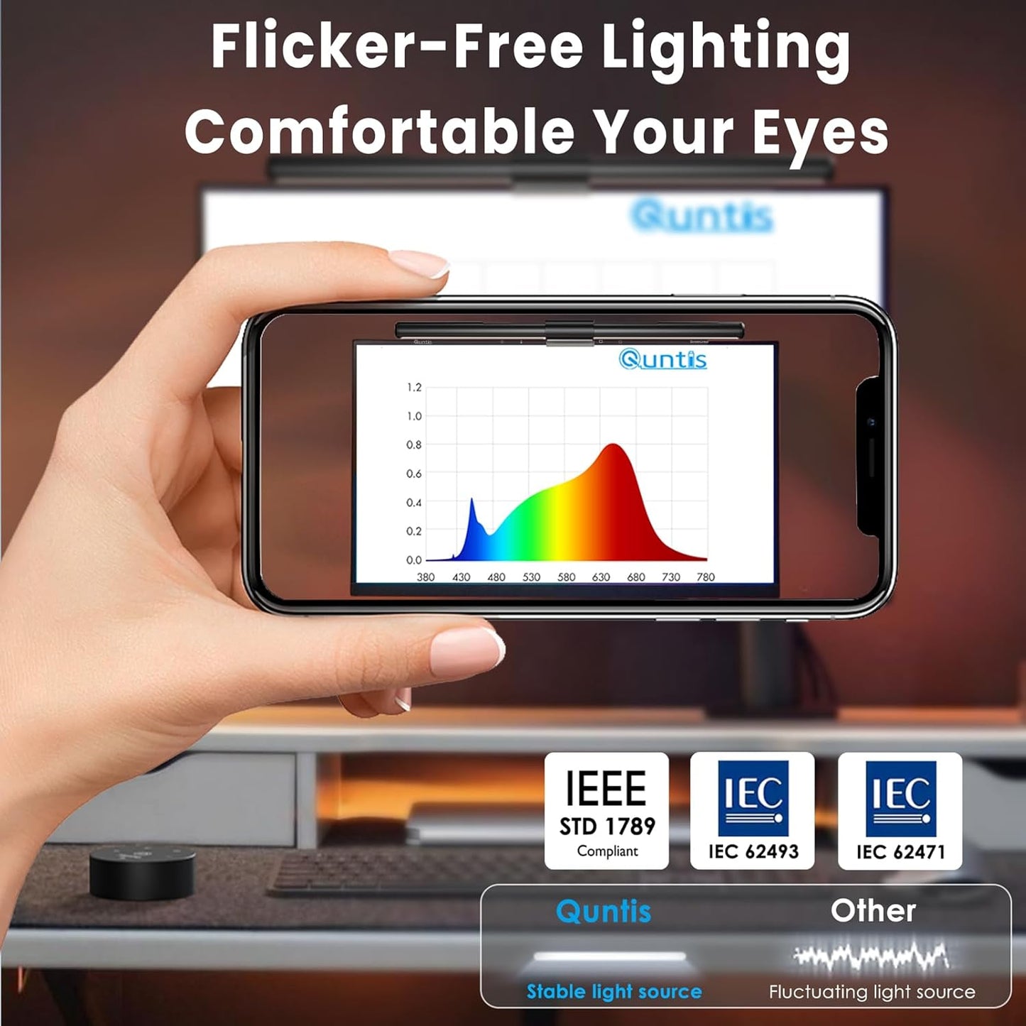 Computer Monitor Light Bar with Auto-Dimming & Touch Control