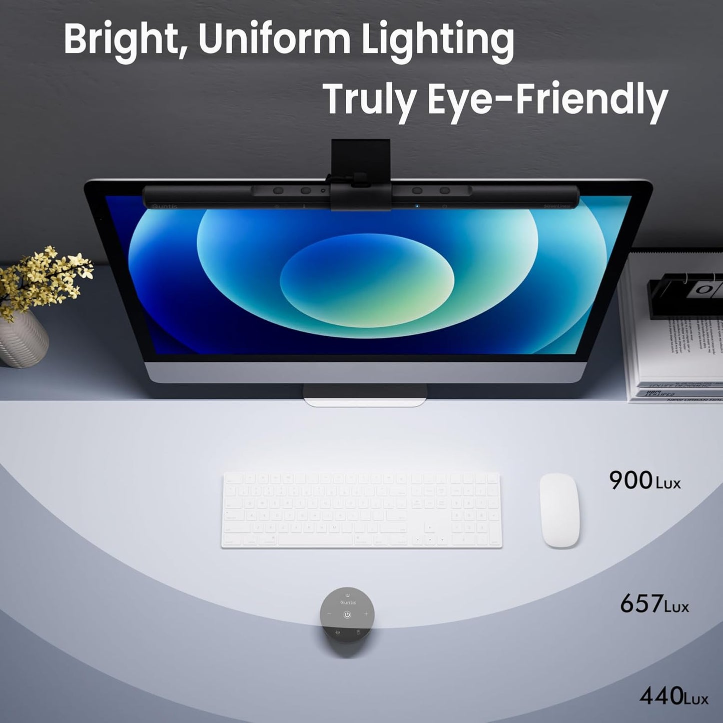 Computer Monitor Light Bar with Auto-Dimming & Touch Control