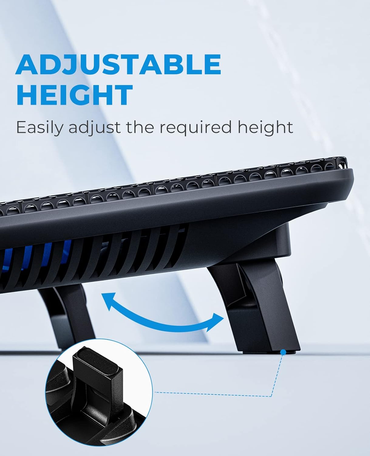 Slim Portable Laptop Cooling Pad with Multi-Fan System