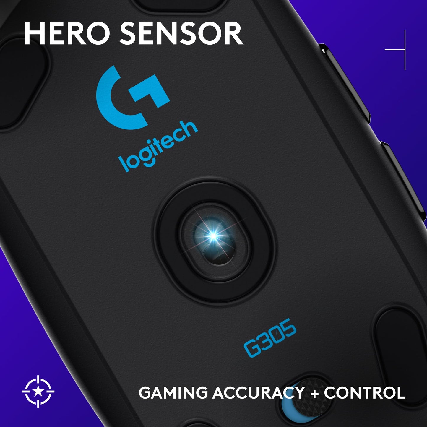 Logitech G305 Lightspeed Wireless Gaming Mouse, Hero Sensor, 12,000 DPI