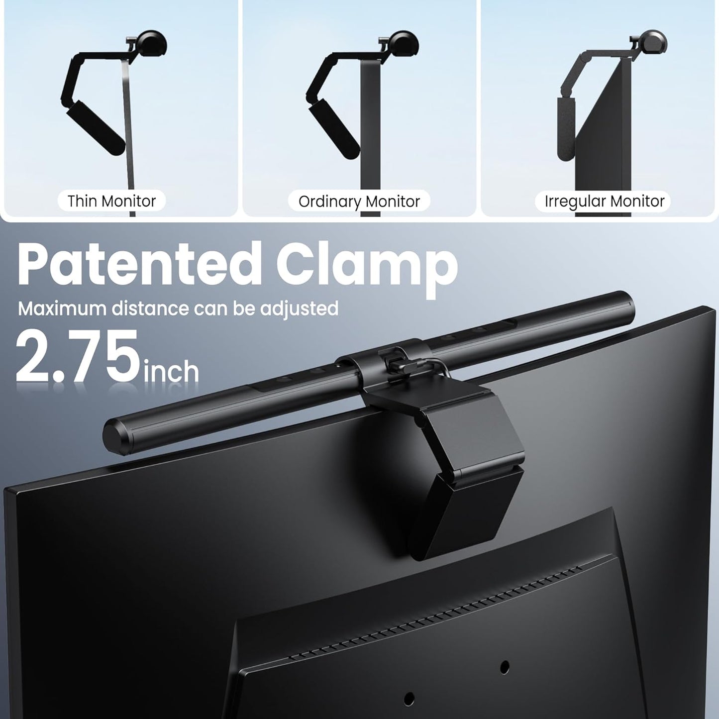 Computer Monitor Light Bar with Auto-Dimming & Touch Control