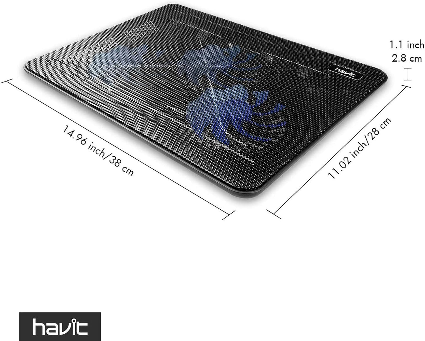 Slim Portable Laptop Cooling Pad with Multi-Fan System
